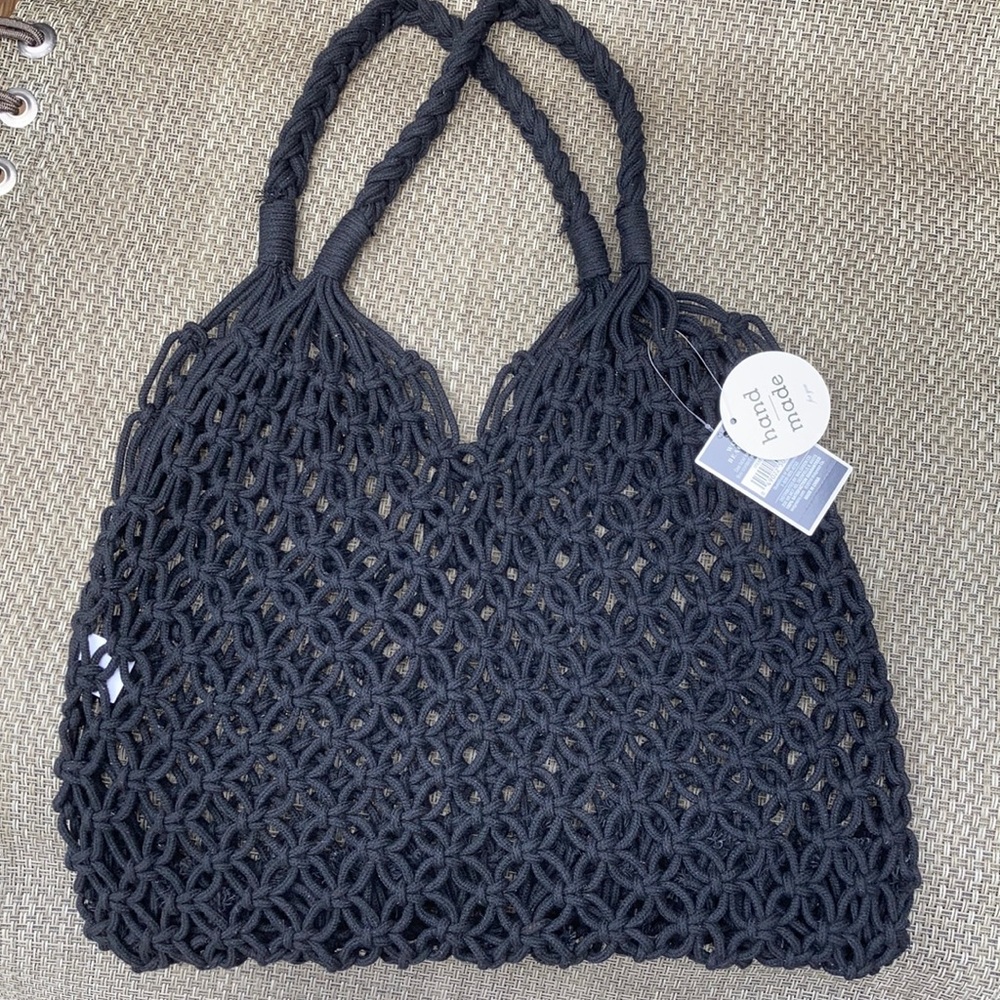 ⚜️West Loop Black Crochet Beach Bag!